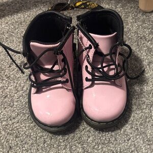 Dr. Martens Kids Pink Lace-Up Boots